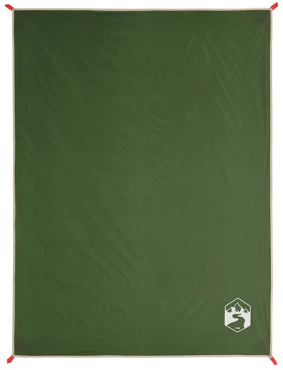 vidaXL Picknickkleed Groen 205x155cm met Haringen Picknickkleed - Picknick Dekentje - Buitenspeelplezier - Camping Accessoires - Regenproof van Vidaxl — afbeelding 5