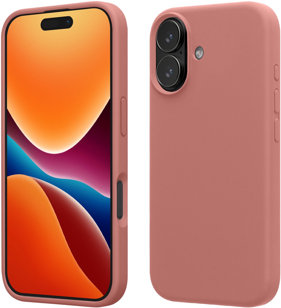 kwmobile telefoonhoesje geschikt voor Apple iPhone 17 - Hoesje met siliconen coating - Smartphone case in winter roze