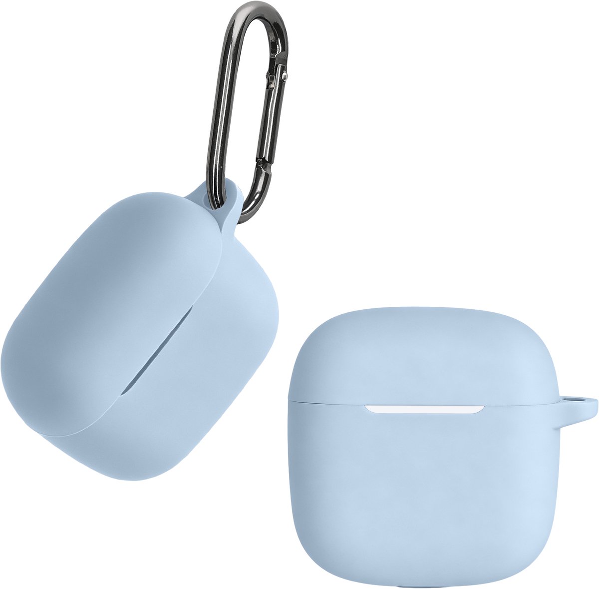 kwmobile Hoes geschikt voor Huawei FreeBuds SE2 / SE3 - Siliconen cover voor oordopjes in lichtblauw