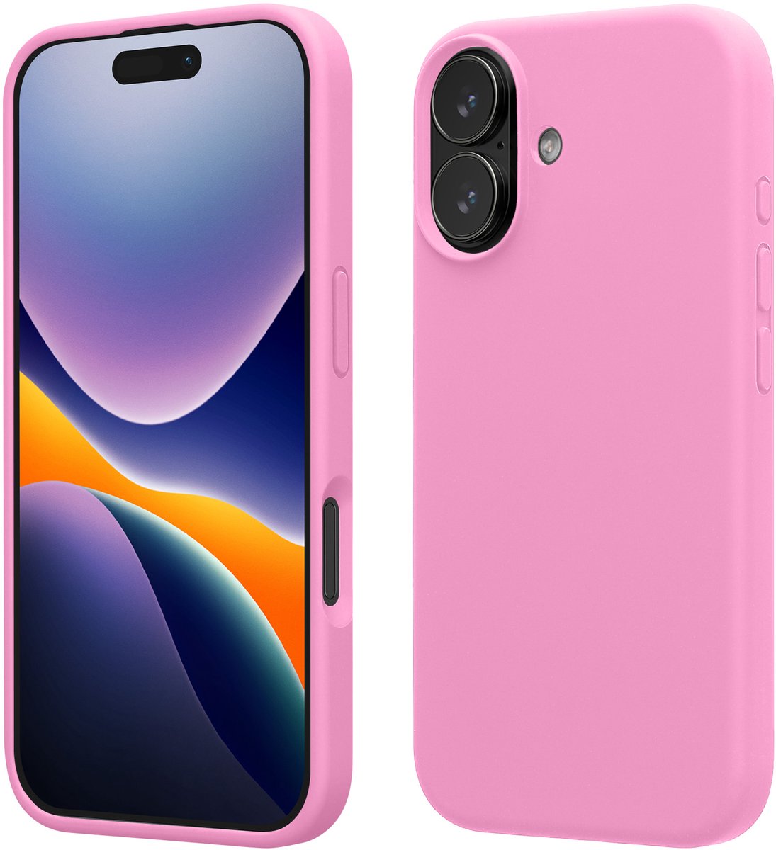 kwmobile telefoonhoesje geschikt voor Apple iPhone 17 - Hoesje met siliconen coating - Smartphone case in Roze lavendel
