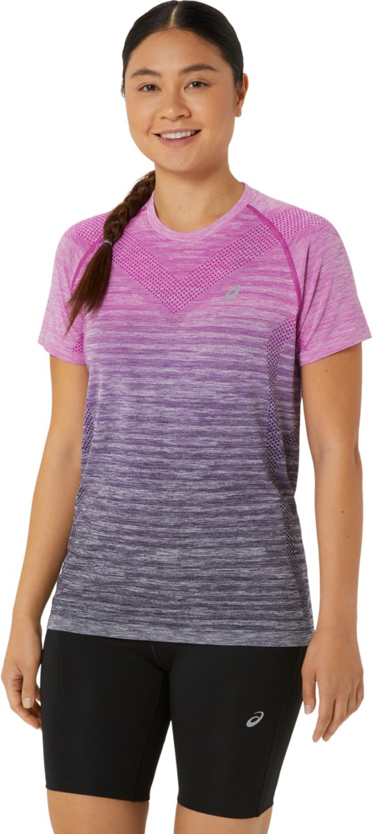 ASICS Seamless SS Top T-shirt – Bold Magenta/ Expanse Seamless Hardlopen Dames T-shirt voor Vrouwen Roze