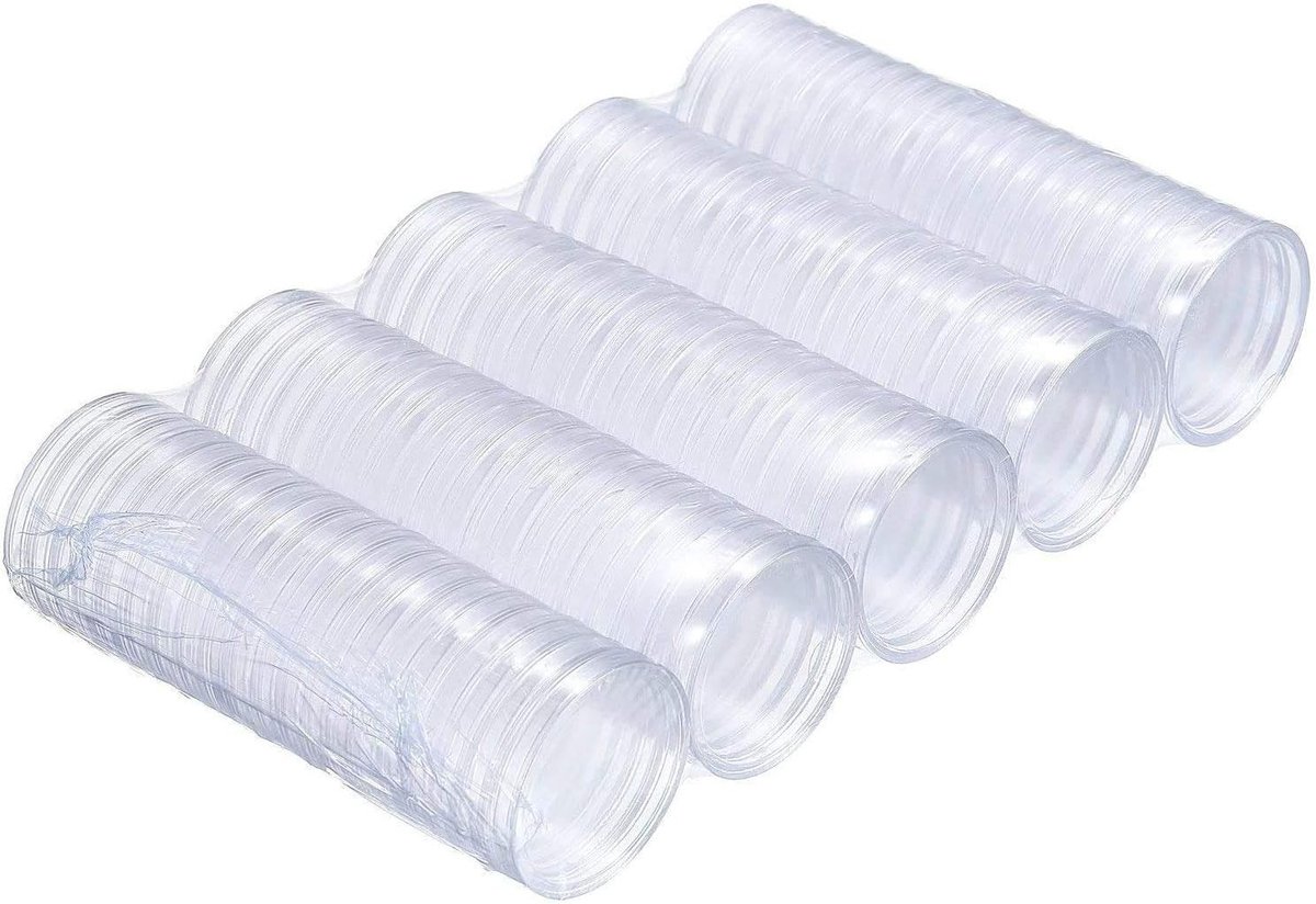 Ronde Plastic Coin Holder Capsules van 40mm voor Veilige Coin Opslag en Organisatie (100 stuks)