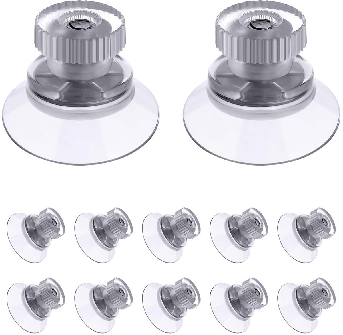 Suction Cups met Draad en Gegroefd Moer, Set van 12 PVC Hechting voor Diverse Toepassingen