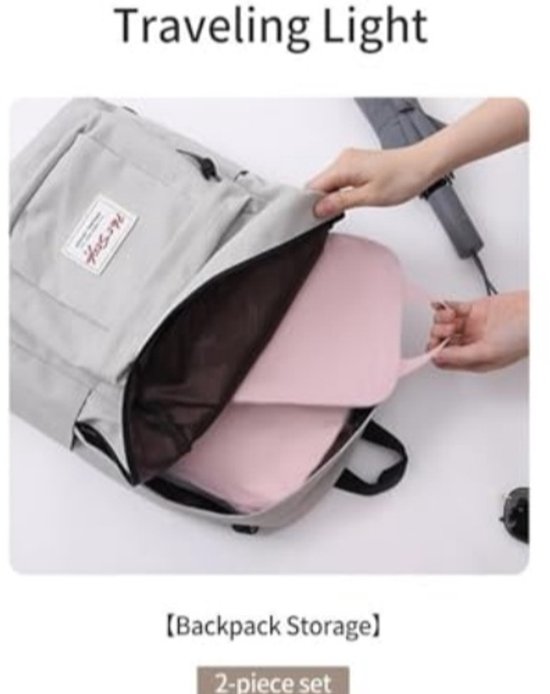 Ryoudavell - Compressie zakken reizen - Ruimtebesparende reisaccessoires - Reisopbergzakken kleding - ideaal voor reis, koffer, handbagage, weekendtas, rugzak, hotel, vakantie, zakenreis, kledingkast en lade – roze - 2 stuks, 36x26x10 cm — afbeelding 5