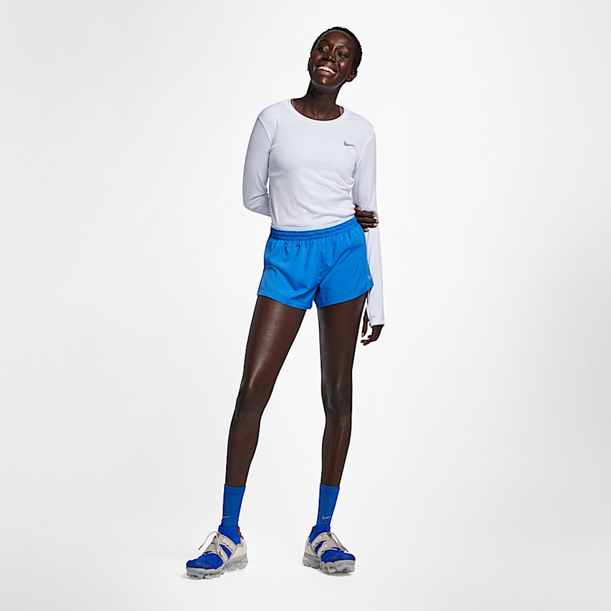 Nike Miler - Longsleeve - Maat XS - White / Wit - Miler - Hardlopen - Dames Longsleeve voor Vrouwen