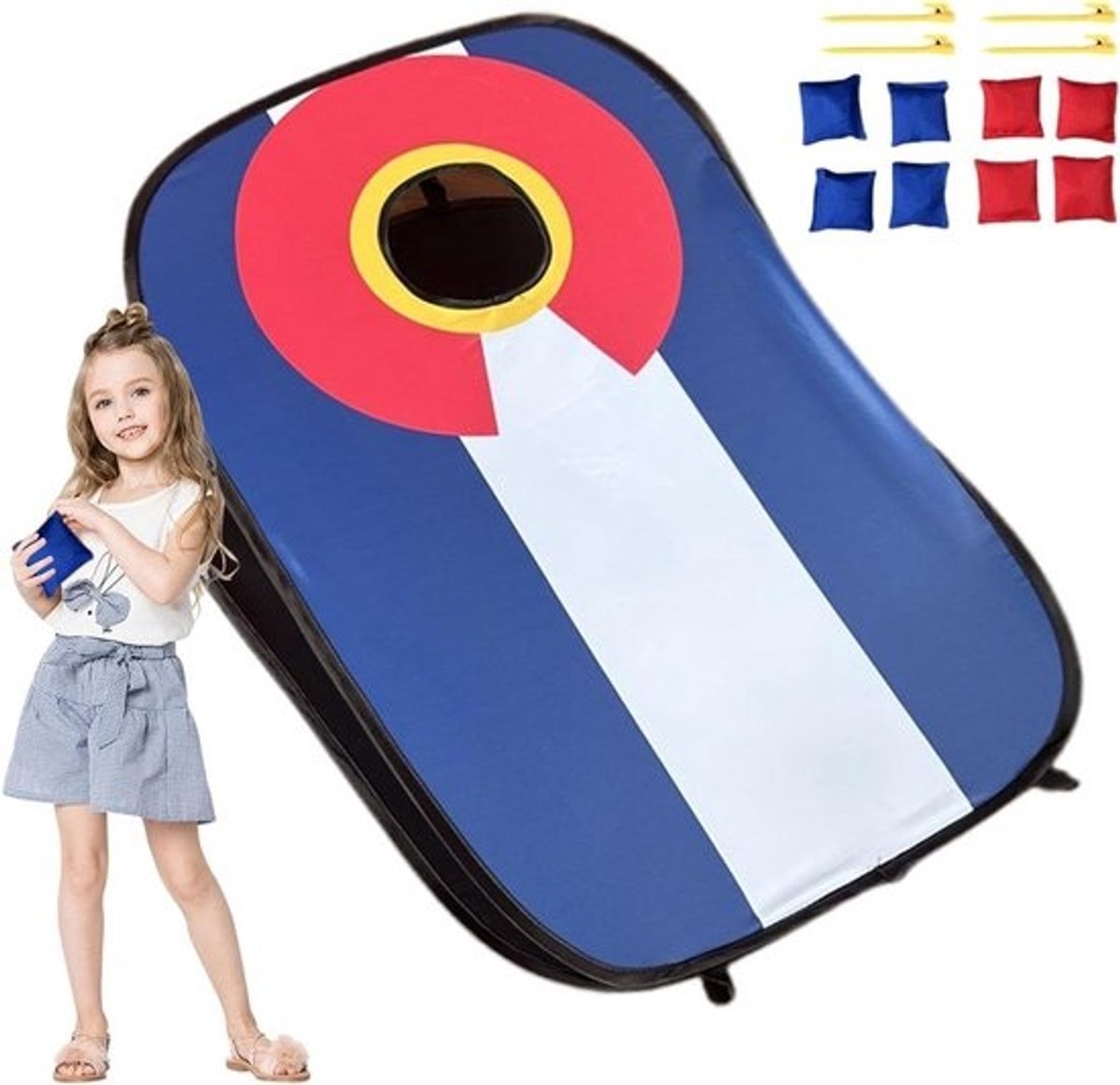 Gooispel met zitzakken - Maïsspelset - Buitenspel - Inclusief 8 zitzakken - 86 x 59 cm - Meerdere kleuren