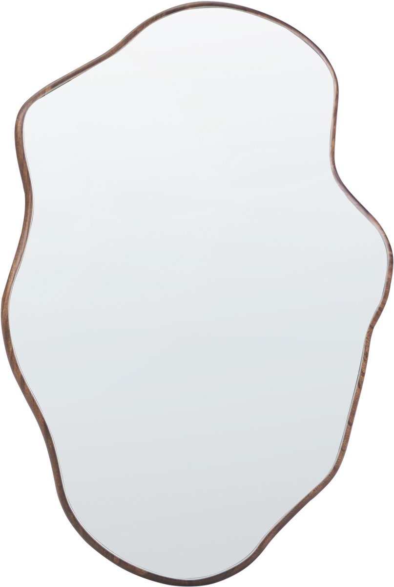 MENVILLE - Wandspiegel - Bruin - Paulowniahout