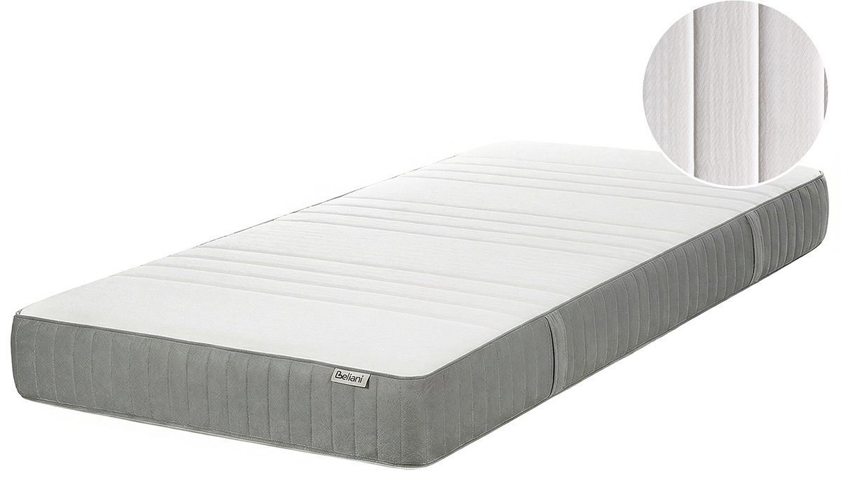 Beliani CHEER - Schuimmatras - Wit - 90 x 200 cm - Polyester