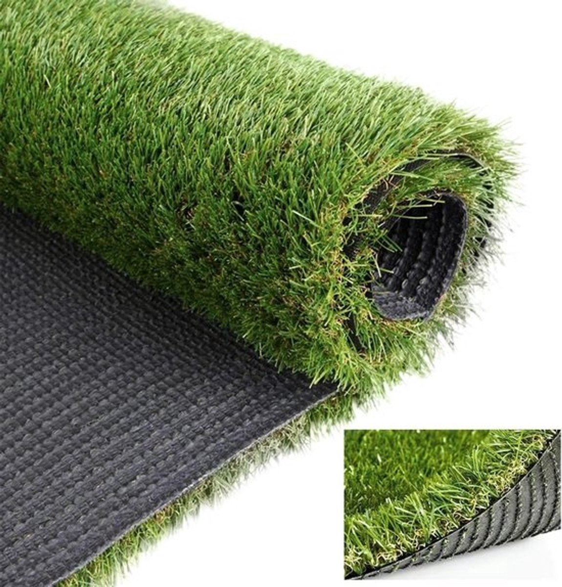Kunstgras - 35 mm dik - Balkontapijt - Decoratie - voor buiten - Onderhoudsvrij - 4 voet breed - Groen