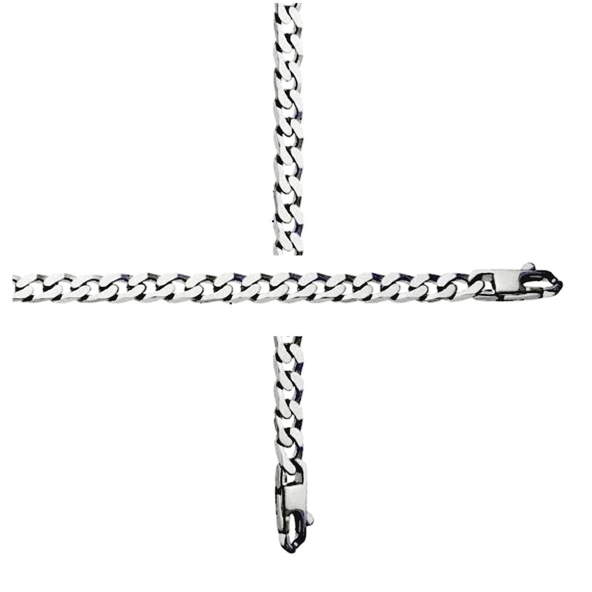 Hetty'S - Echt zilver Gourmet collier - 50 cm lang - 4 mm breed