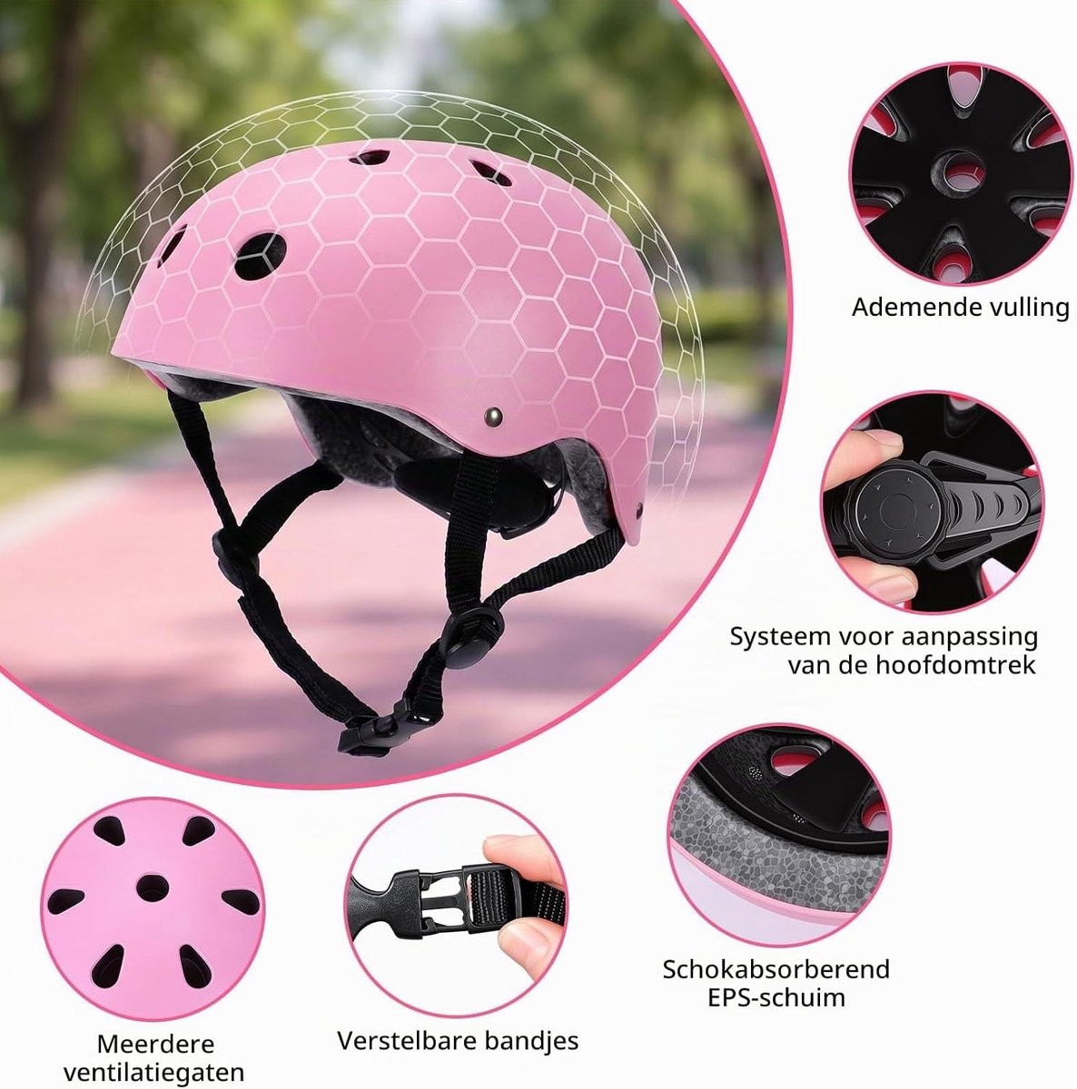 Complete Beschermset voor Kinderen van 3-10 Jaar met Kniebeschermers Polsbeschermers en Elleboogbeschermers voor Skateboarden en Fietsen