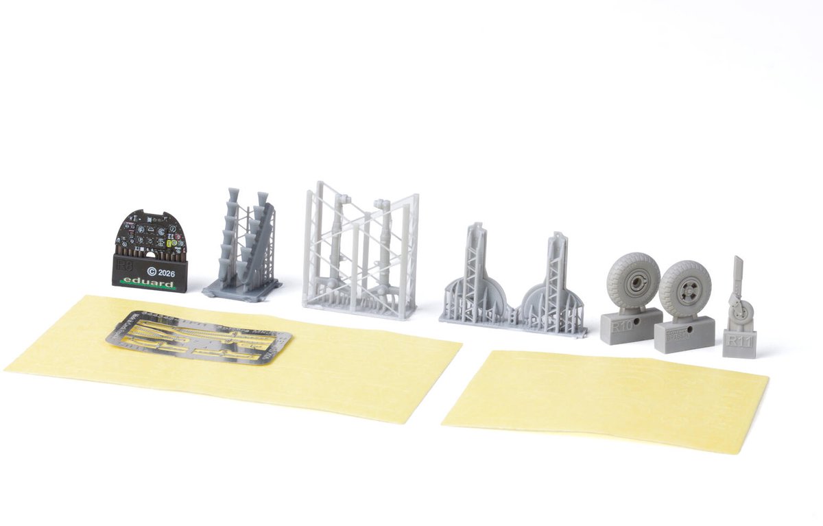 Eduard Modelbouwpakket - 644357 LööKplus voor Supermarine Spitfire Mk.IXe met Fishtail Uitlaten - Accessoires set - 1:48 - Modelbouw