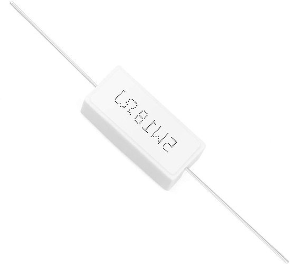 Draadgewonden weerstand - Inductief component - Voor elektrische circuits - Niet-ontvlambaar - 10 stuks van 5 W - Grijs