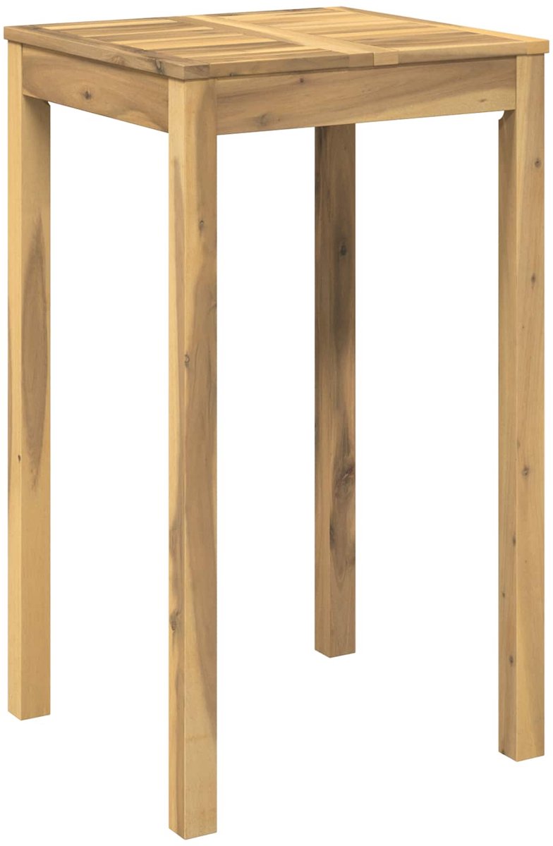 vidaXL Tuin - Bar - Tafel - LAREN - Witgewassen - 60 - x - 60,5 - x - 105 - cm