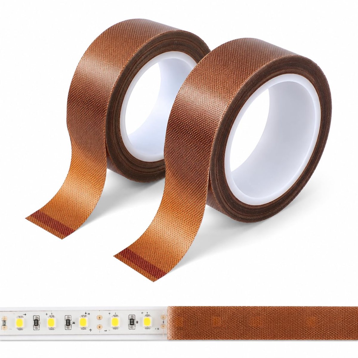 2 stuks hoge temperatuur tape 10 m x 1,5 cm PTFE tape Teflon vacuümmachine bestendig 260 °C, tweekleurige - ShopVlot