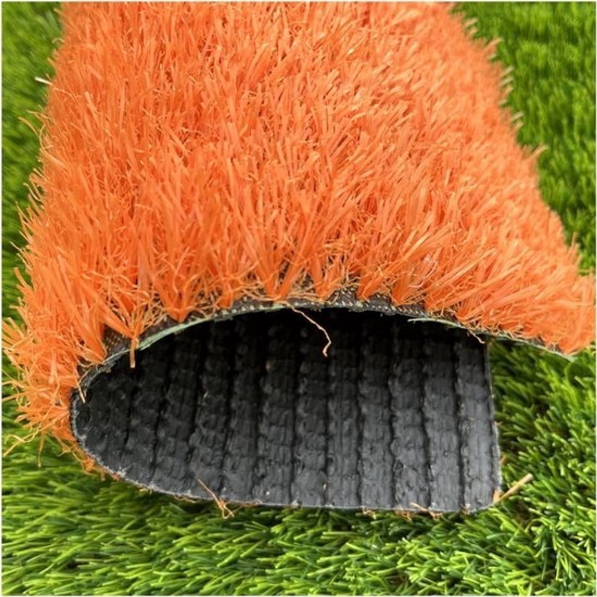 Kunstgrastapijt - Decoratief gras - Buitendecoratie - Snijdbaar ontwerp - 25 cm dik - Oranje