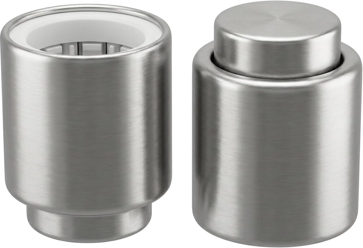 2 stuks roestvrijstalen champagneflessen, 3,2 cm, voor champagneflessen