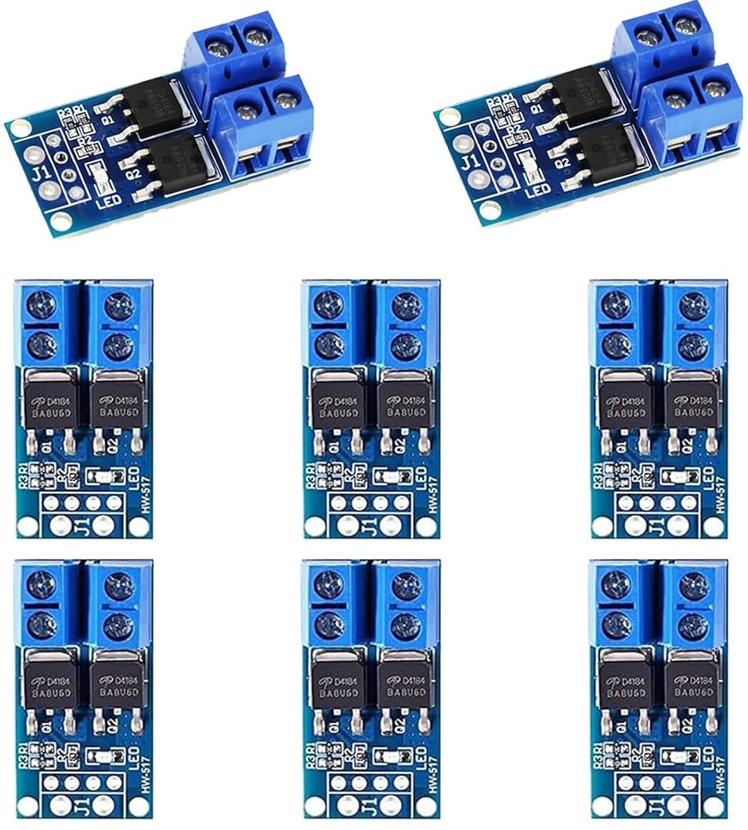 8-delige FET Trigger Switch Drive Module Board voor PWM Controle en Dual Mosfet Sturing met Hoge Prestaties