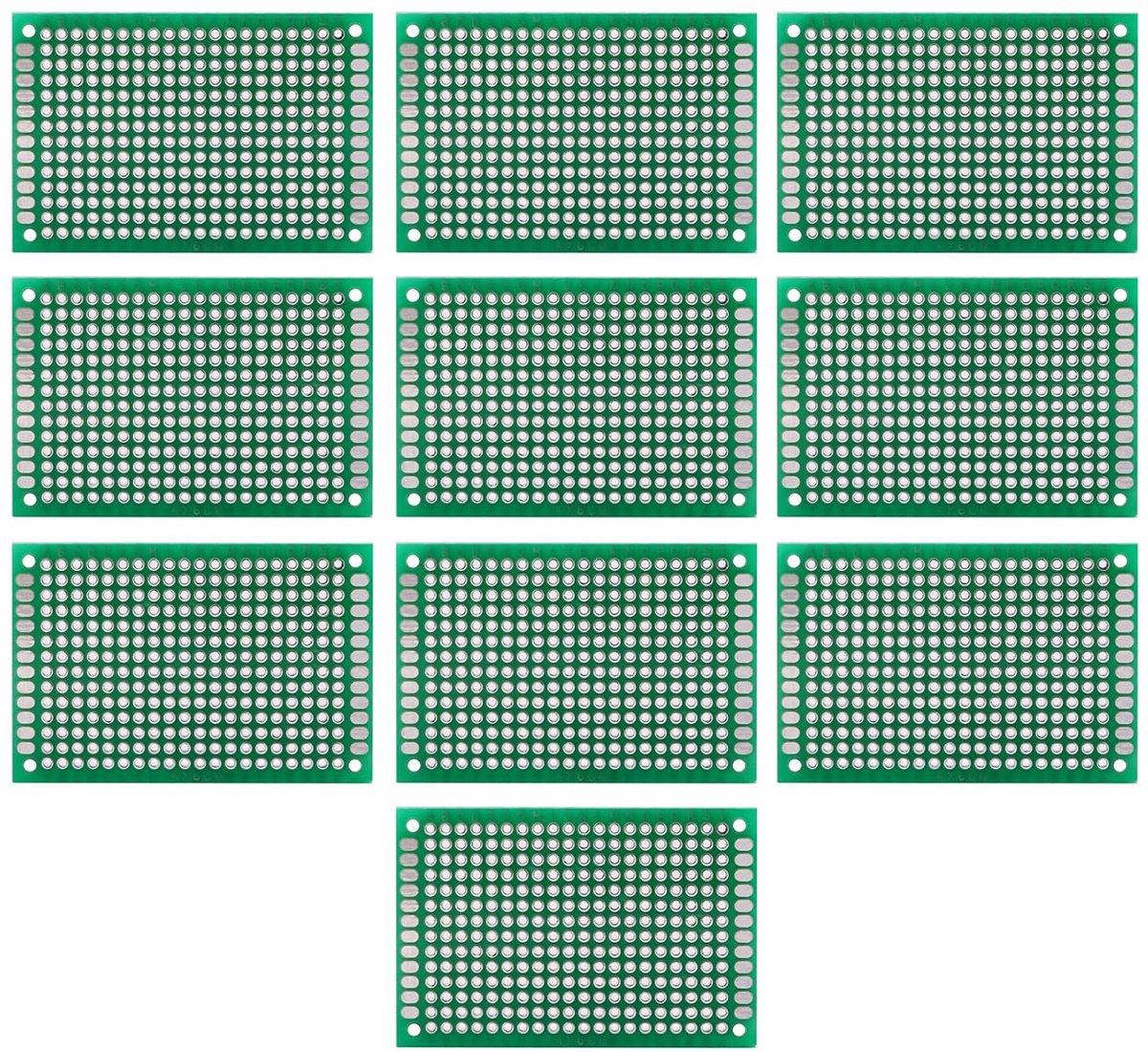 Dubbelzijdig PCB Prototype Board - 10-polig 4x6cm voor DIY Solderen en Elektronica Prototyping Projecten