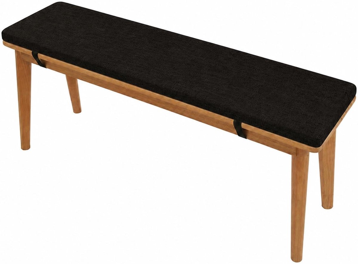 100 x 40 x 5 cm, met antislip onderkant, zitkussen, voor binnen en buiten, groot zitkussen, voor bank, vensterbank, tuinmeubelen, terras, binnen (zwart, 100 x 40 x 5 cm)
