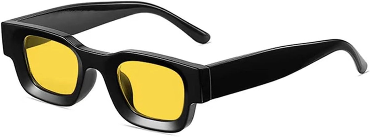 Gepolariseerde zonnebril retro vierkant montuur bril voor dames heren UV 400 bescherming