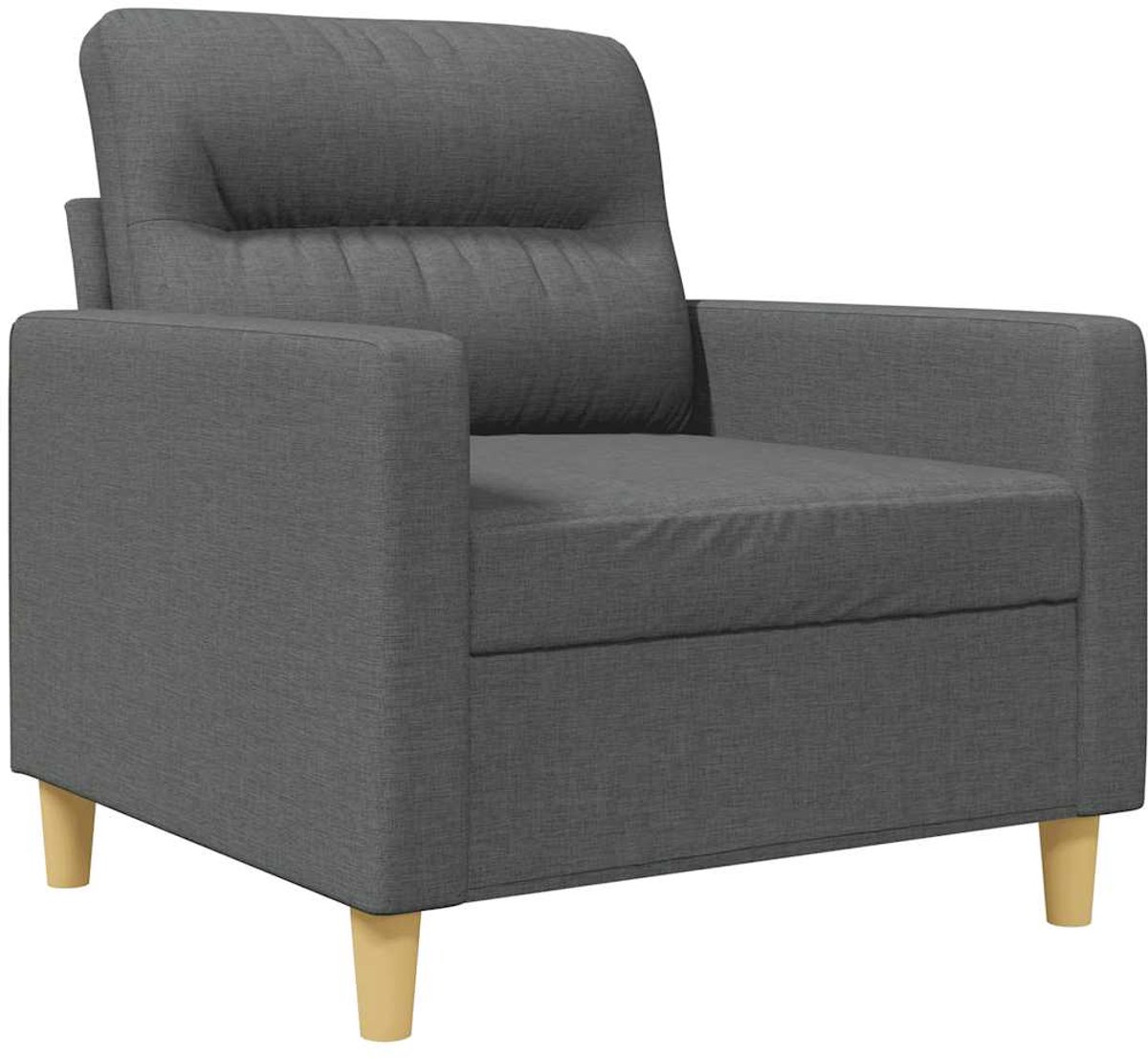 vidaXL Fauteuil - 60 - cm - stof - donkergrijs