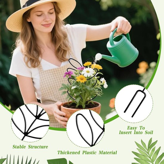 Set van 6 plantsteunen voor klimplanten zoals Monstera en Hoya in de tuin - ideaal voor ondersteuning en groei — afbeelding 3