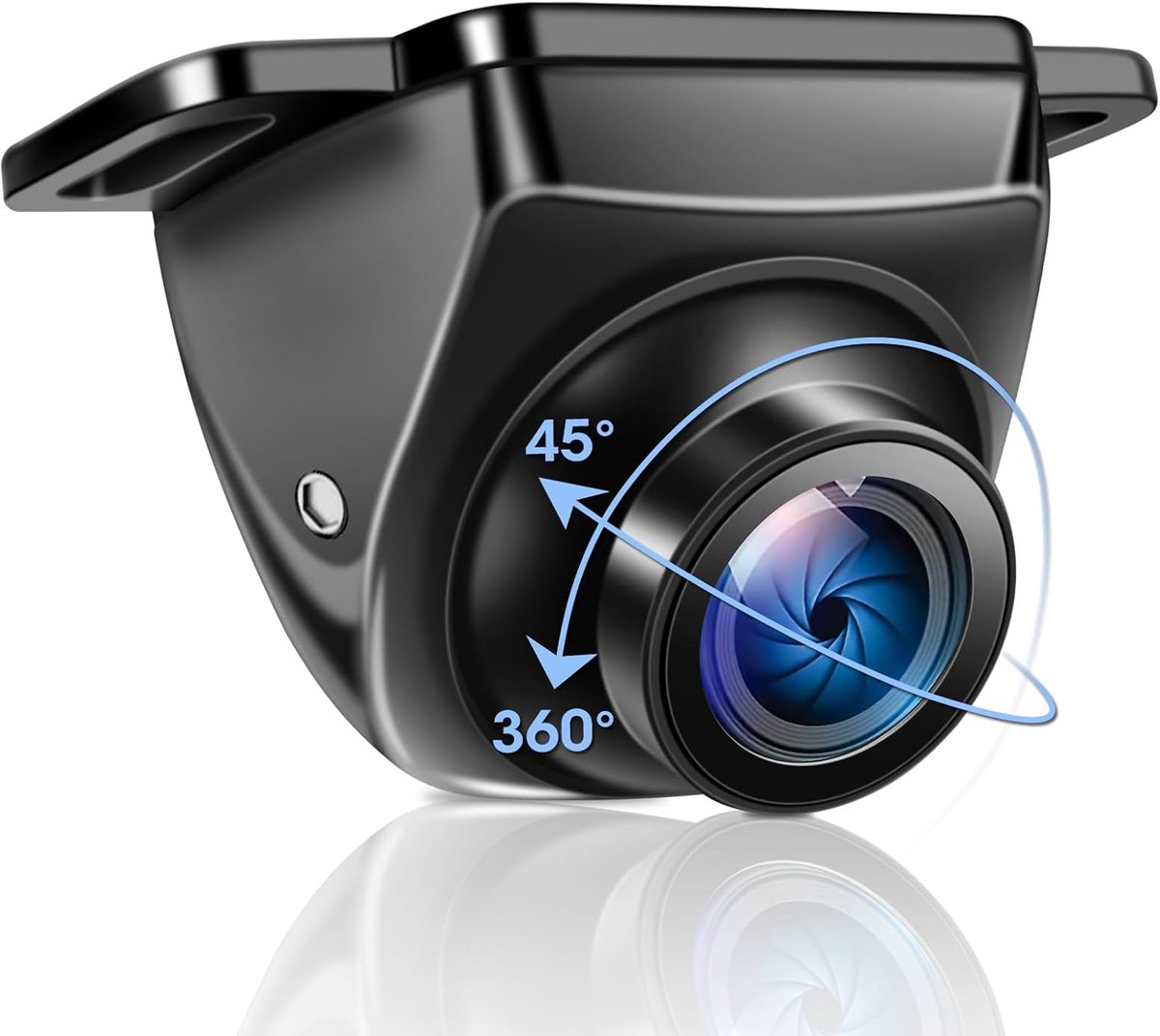 SnelShoppen - AHD 1080p Achteruitrijcamera met 360°+90° Draaibare Lens - Universele Achteruitrijcamera met Nachtzicht - 170° Breedhoek - IP69 Waterdic