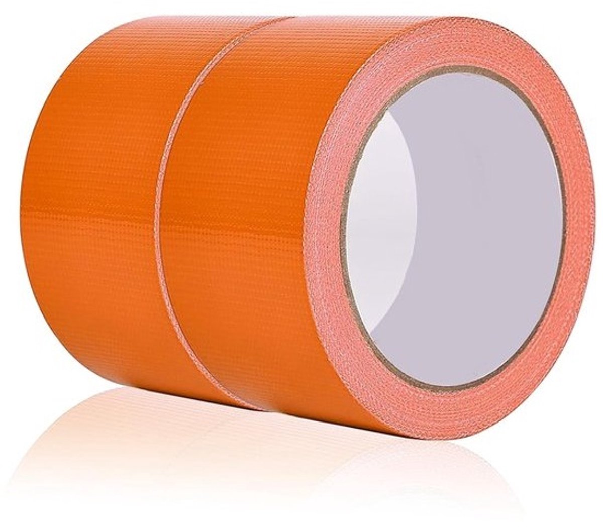 Gaffer tape - 2 rollen, 50 mm x 20 m - Sterk plakband voor herstellingen - industrieel gebruik, ducttape en textieltape - in oranje
