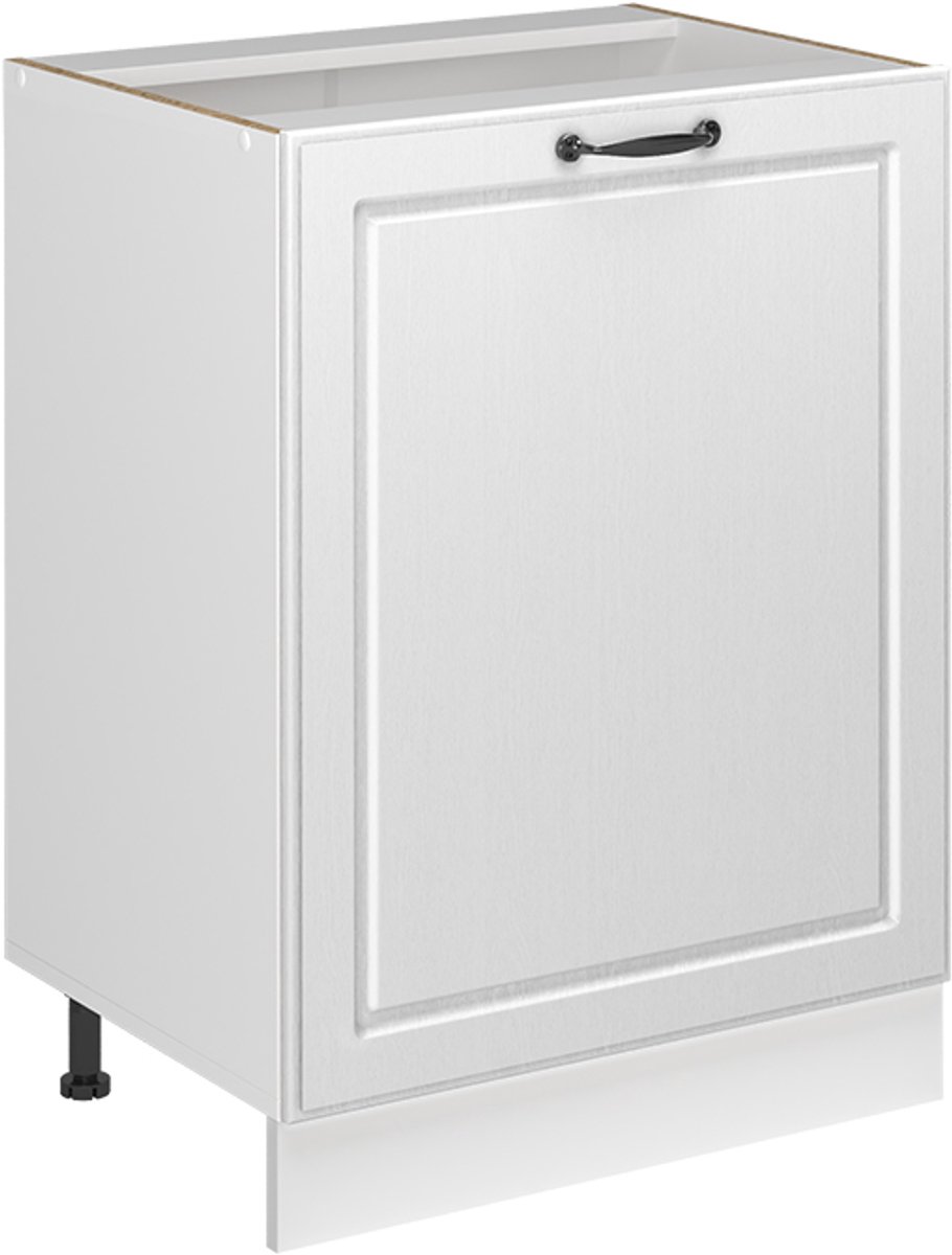Vicco Keukenonderkast R-Line, Wit landelijk/Wit, 60 cm met 1 deur zonder werkblad