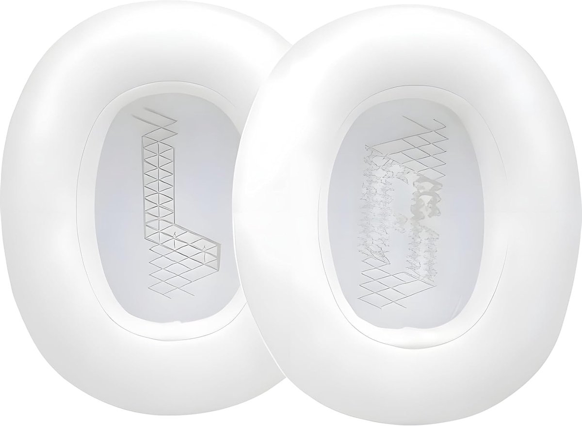 Ear Pads Compatible with JBL Live 650BTNC / 660NC Earphone Cushion Cover Earmuffs - Earpads Replacement - White - ShopVlot