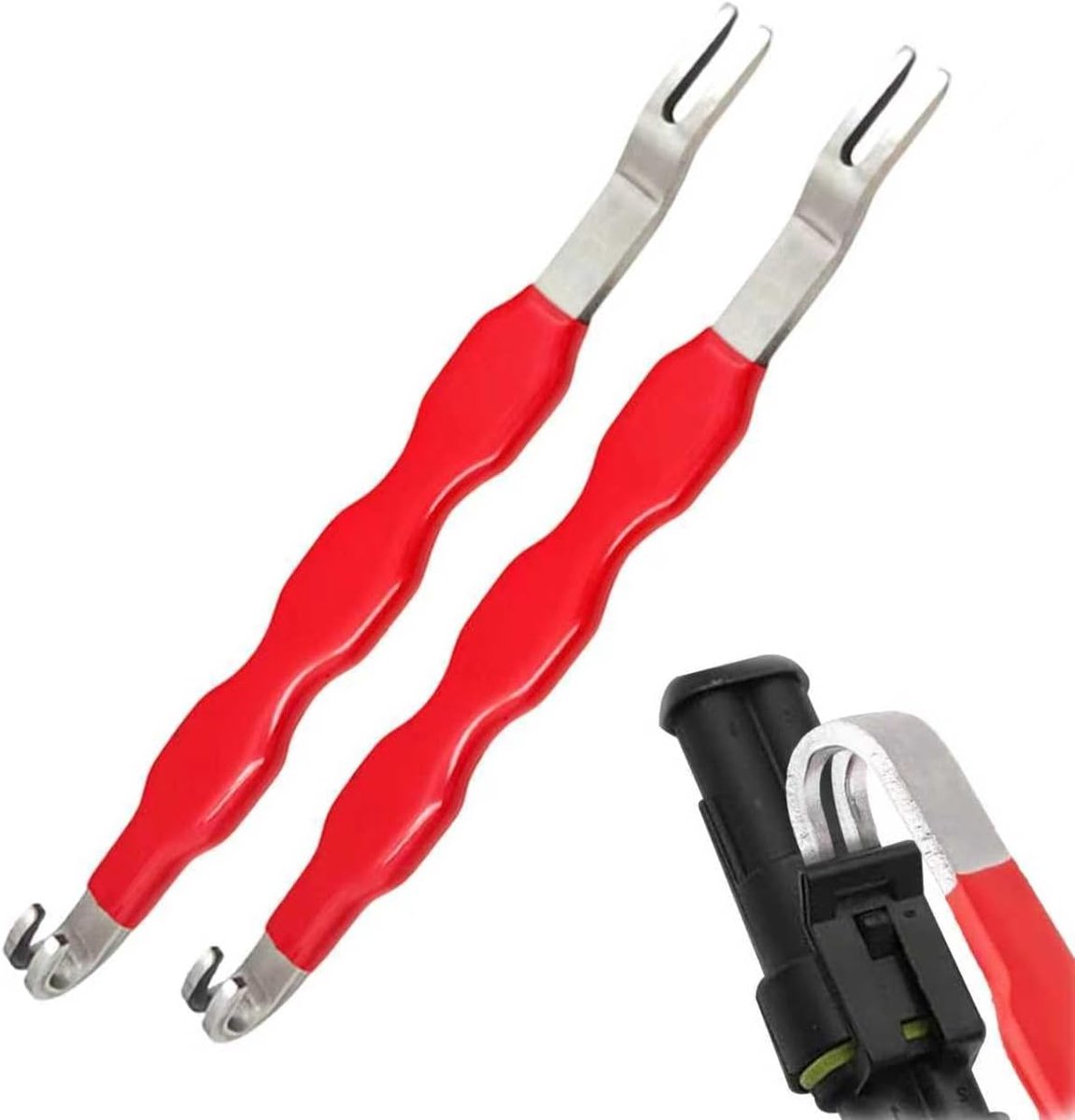 2 Pcs Connectors Separation Tool Universal Car Plug Puller Remover for Car Repair Maintenance Wiring Harness Lock - ShopVlot