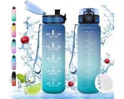 SnelShoppen - Vikaster Sportdrinkfles 1L - BPA-vrij, Lekvrij, Geschikt voor Koolzuurhoudende Dranken, Fiets, Fitness, School, Outdoor, Kinderen