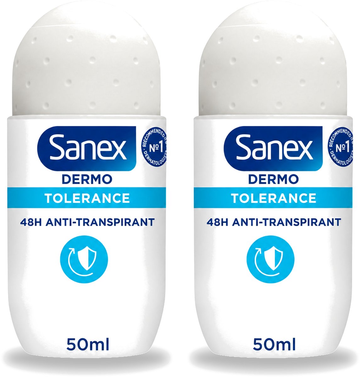 2 x Sanex – Deo Roll-on – Dermo Tolerance – 50 ml - Voordeelverpakking - 2 stuks