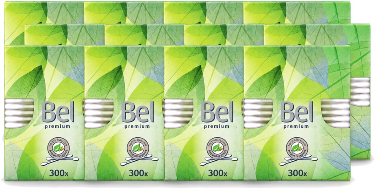 12 x Cotton Buds – Wattenstaafjes – Premium – Katoen - Voordeelverpakking - 12 stuks