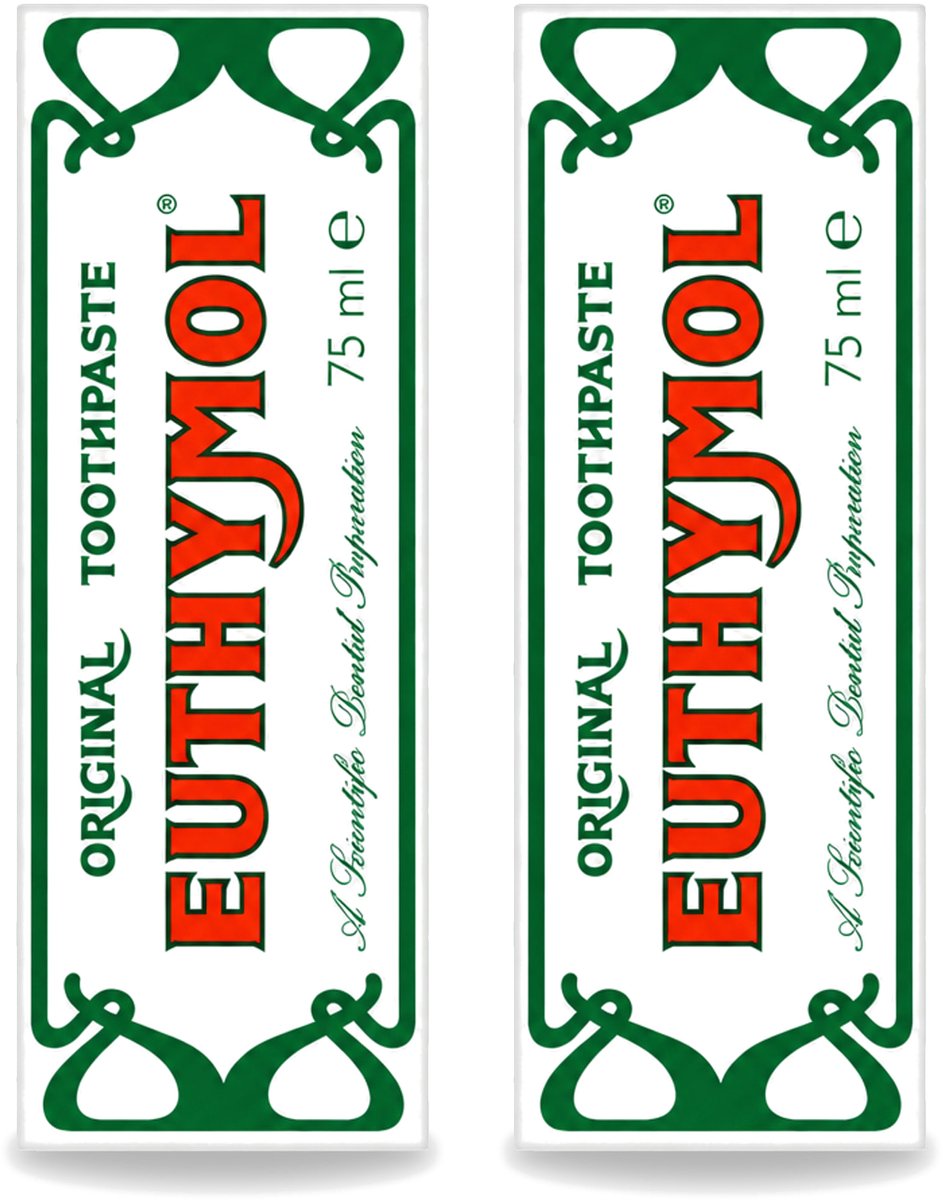 2 x Euthymol – Tandpasta – Original Dentifrice – 75 ml - Voordeelverpakking - 2 stuks