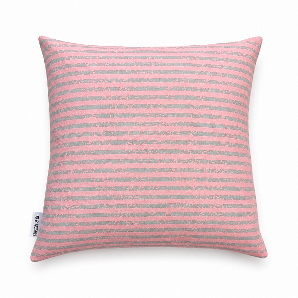 Unique Living - sierkussenhoes - 4 stuks - kussenhoesje - kussenhoes - roze - grijs - streep - 45 x 45 cm - met rits