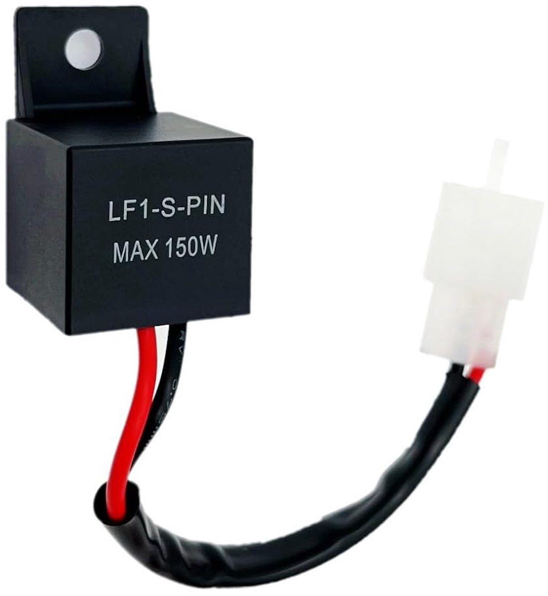 SnelShoppen - 12V LED Relais voor Motorfiets en Auto, 2-Pin Vooraf Bekabeld, Waterproof, LF1-S Pin, 150W, Perfect voor LED Indicatoren, Voor Snelle Fl