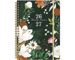 Academisch Jaar 2026-2027 Planner - Week/maandindeling - Werk- en sportplanner, inclusief notitiepagina's en extra index - Studieplanner - Ringbandplanner - Kantoorbenodigdheden - 21,5 x 15,5 cm