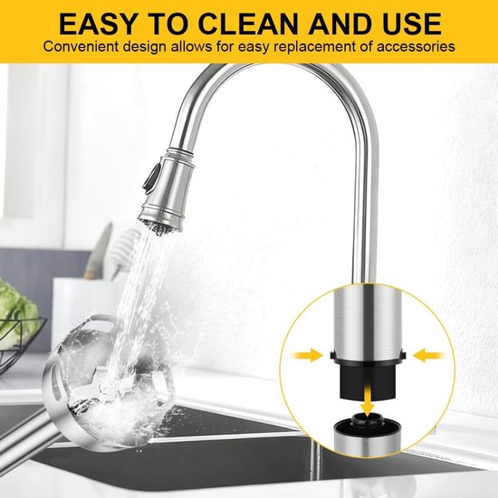 SnelShoppen - Staafmixer 1000W met 21 Snelheden, Turbo Functie, Roestvrij Staal, Handblender voor Smoothies, Saus, Salades en Babyvoeding, Zwart — afbeelding 4