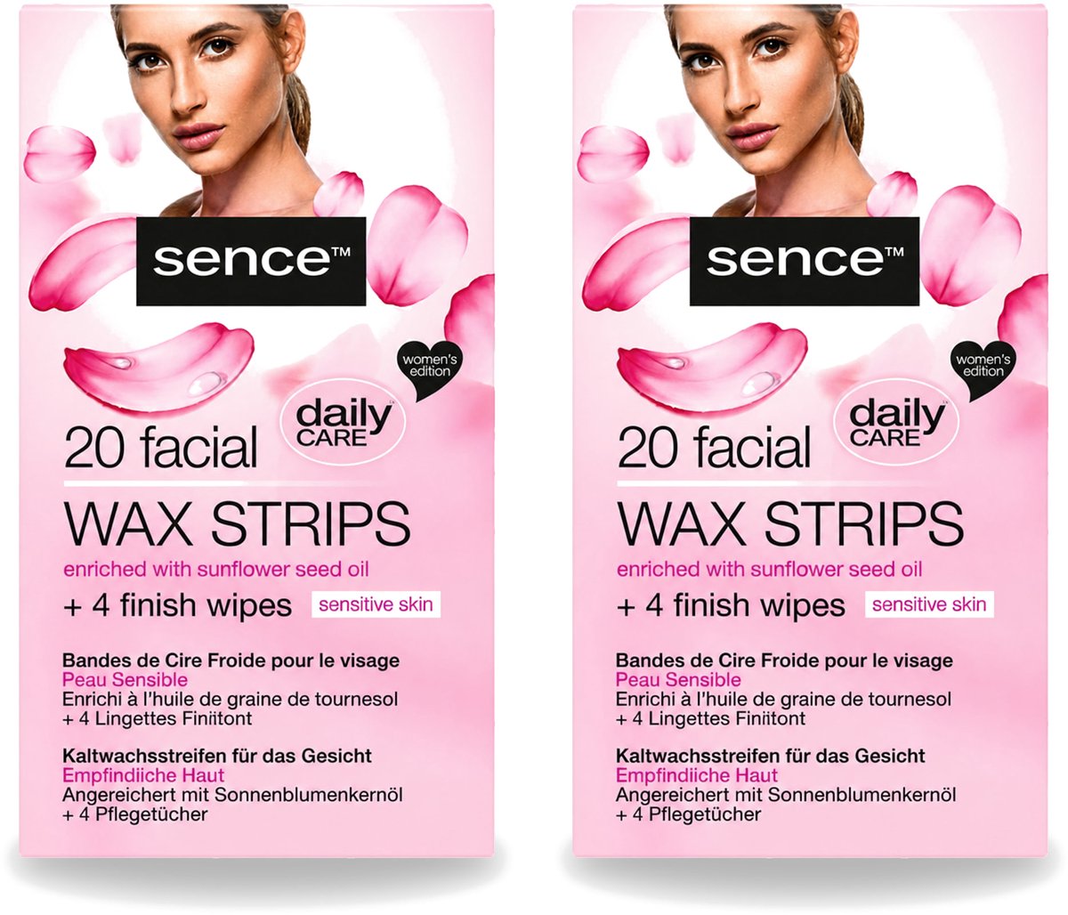 2 x Sence - Waxstrips - Gezicht - 20 Waxstrips - Voordeelverpakking - 2 stuks