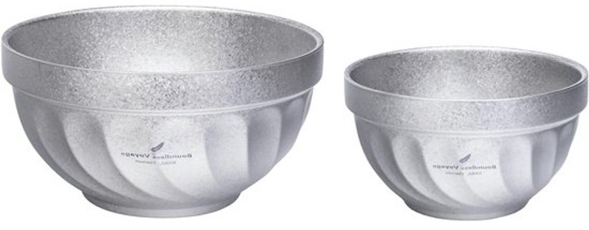 Dubbele wand titanium kommen - 500ml en 800ml, ultralicht en draagbaar voor buiten en kamperen