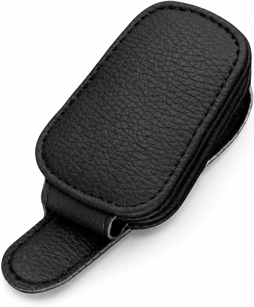 Brillenhouder voor auto, zonneklep, auto-accessoires, interieur, klein en praktisch, duurzaam, zacht leer, geen beschadiging, clip-organizer voor zonnebrillen