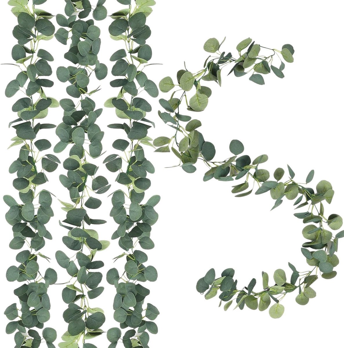 4 stuks eucalyptusslinger, kunsthangplant