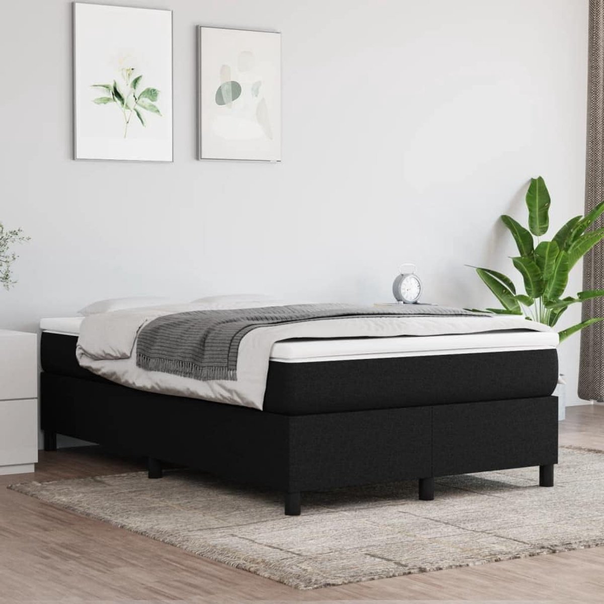 Ademend duurzaam boxspringbedframe Zwart 120x200 cm