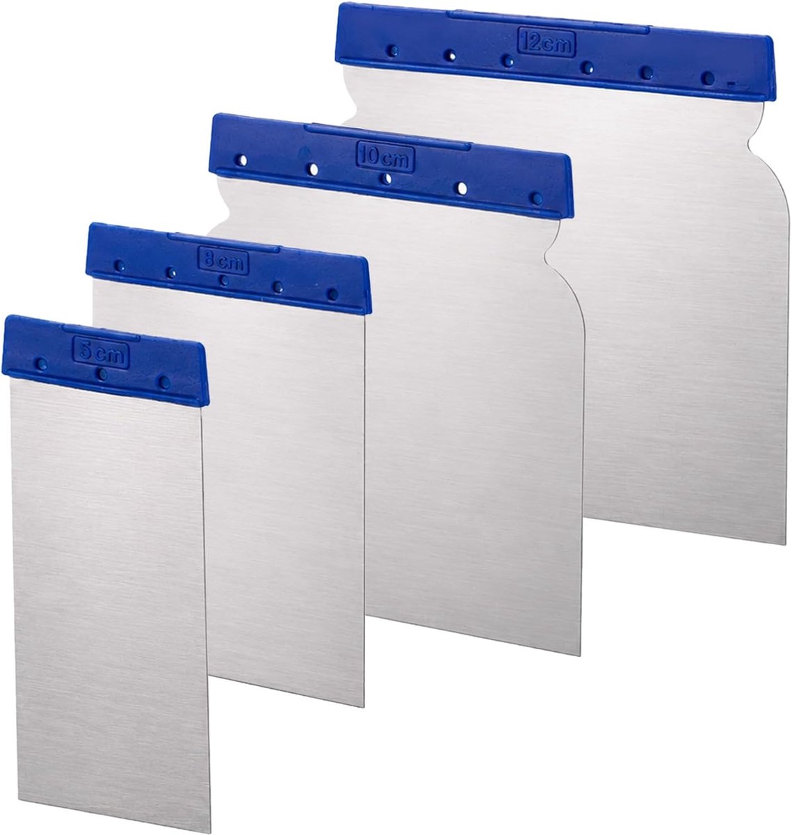 4 stuks Japanse spatel set 50/80/100/120 mm metalen spatel schilderspatel