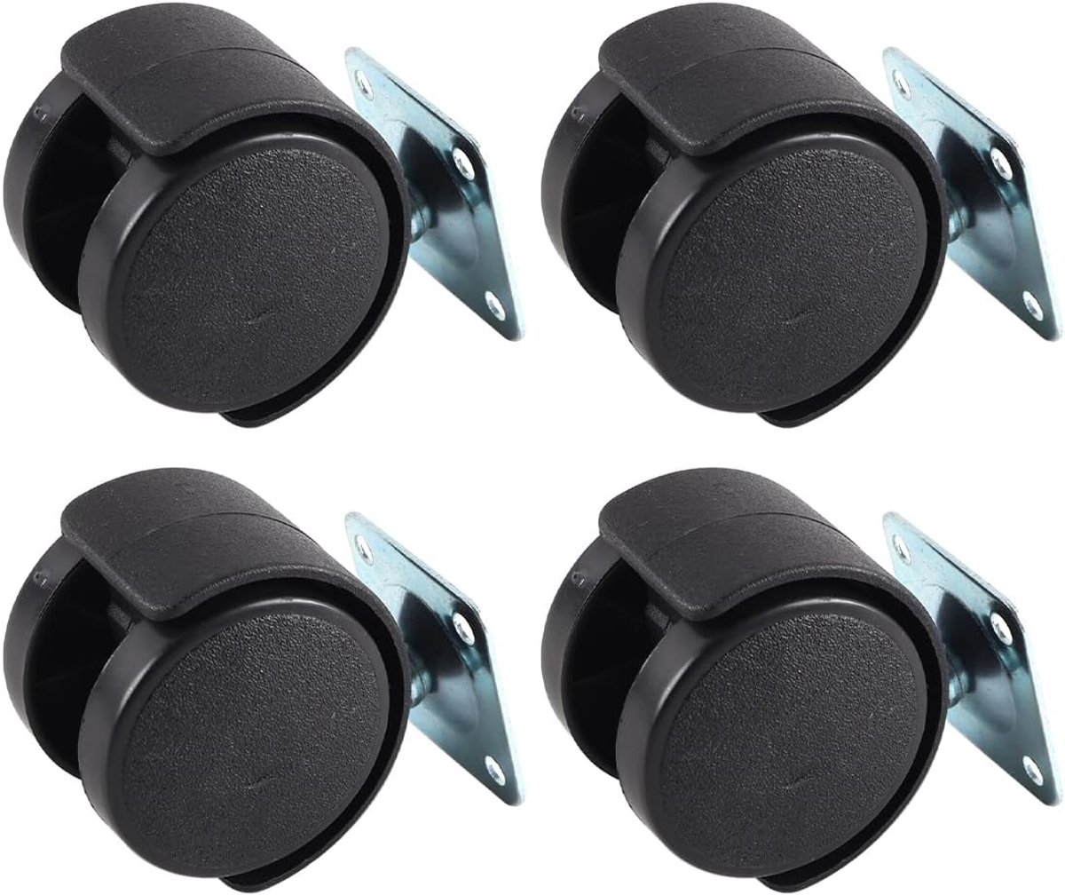 Zwenkwielen 4Pcs PU Zwart