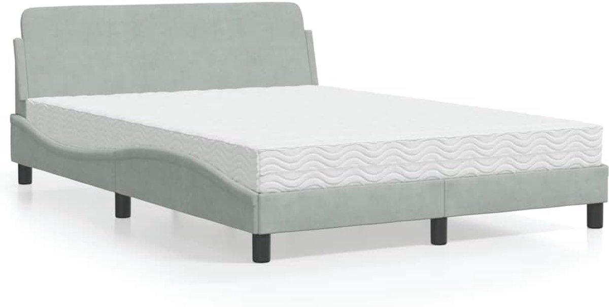 Schuimmatras Slaapkamer Bed D 140x190 Lichtgrijs