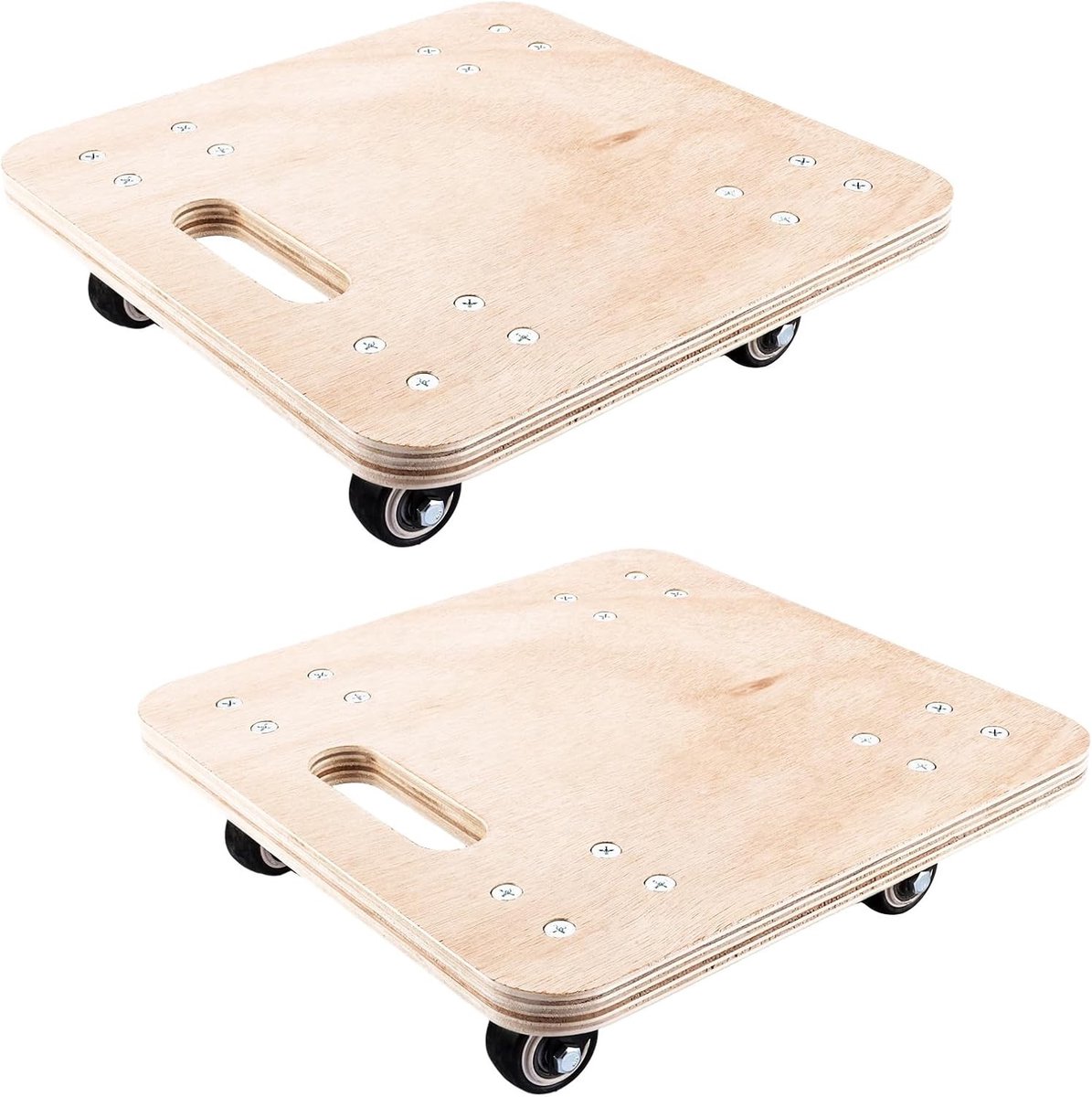 Set van 2 Meubelrollers voor Vervoer - 30 x 30 cm - Ideaal voor Verhuizen, Transport en Verplaatsing van Zware Voorwerpen met 320 kg Draagvermogen