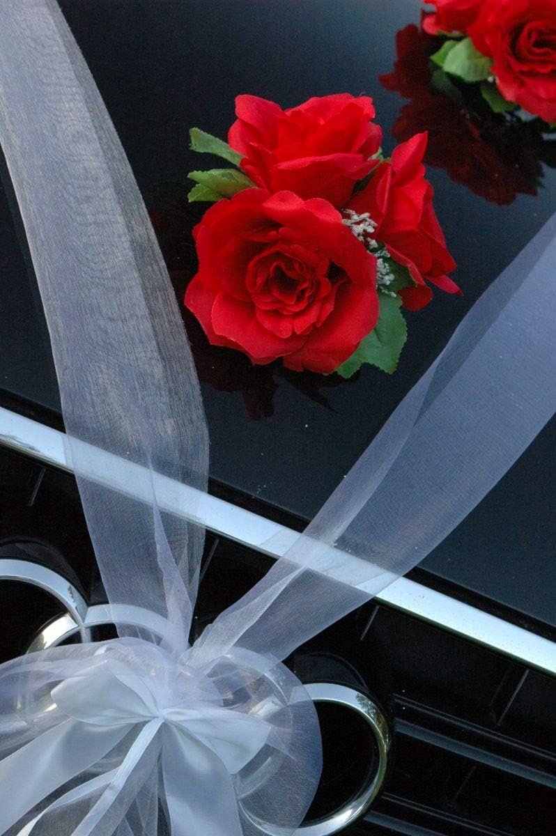 VARIANTS Car Jewelry Bridal Couple Rose Decoration Decoration Car Decoration Wedding Car Wedding Decoration Passenger - ShopVlot